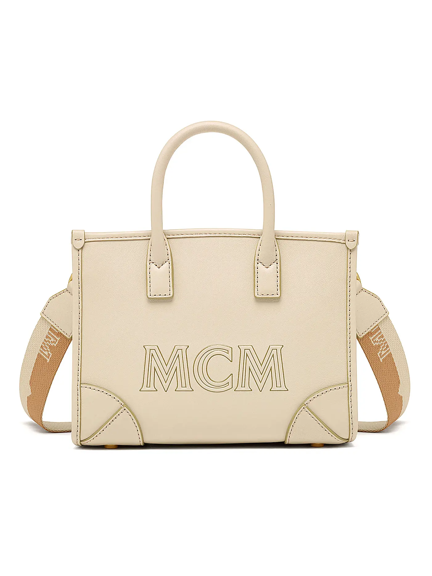 MCM | Ledertasche - Tote Bag MÜNCHEN MINI | creme